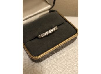 Sterling Silver 925H Signed CZ Ring (3.4 Grams)