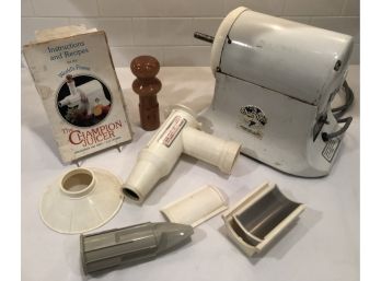 Commercial Grade Champion Juicer & Accessories