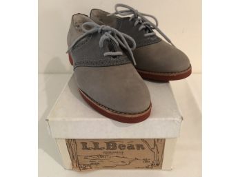 NEW!  LL Bean Suede Saddle Shoes - Ladies