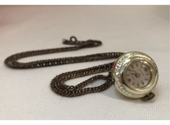 Vintage Swiss Made Navarre 17 Jewels Timepiece Pendant - WORKING!