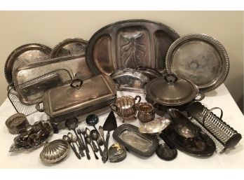 Large Silverplate Tableware Collection