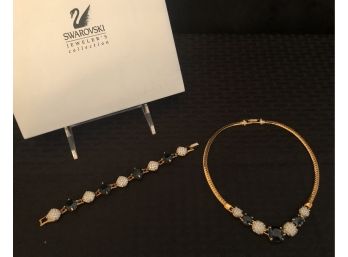 Swarovski Sapphire Crystal Necklace & Bracelet