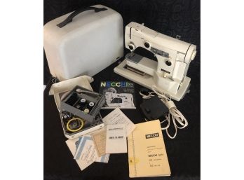 Vintage NECCHI Portable Sewing Machine, Parts & Case