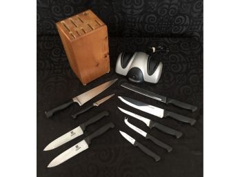 Henckels Cutlery, Knife Block & Electric Sharpener