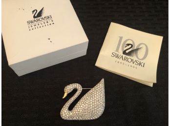 Swarovski 100th Anniversary Swan Brooch - NEW!