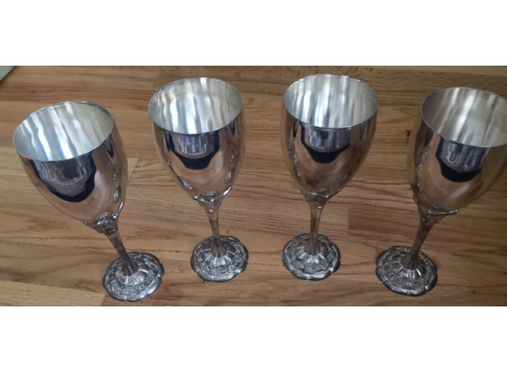 4 Silver Plated Goblets