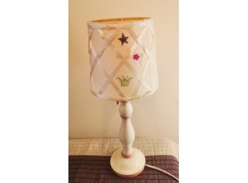White And Pink Lamp & Decorative Shade