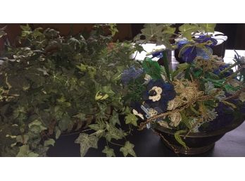 Artificial Ivy & Beaded Plants