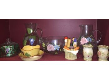 Floral Glass Lot & More