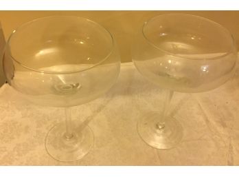 Two Extra Large Wine Glasses