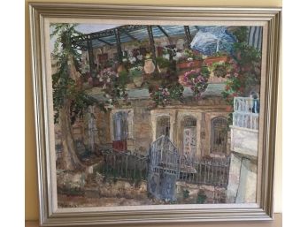 Painting Of House & Hanging Garden