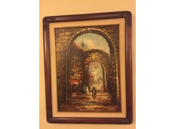 Market Painting With Ornate Frame