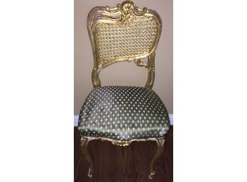 Antique Gold Back Upholstered Chair
