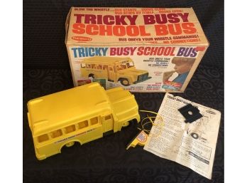 Vintage Toy Tricky Busy School Bus