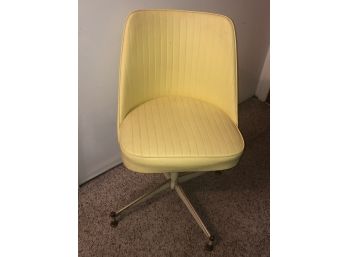 Vintage Chromcraft Yellow Swivel Chair