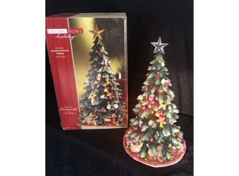 Beautiful Hand Painted Lighted Christmas Tree