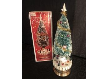 Vintage Musical Revolving Christmas Tree
