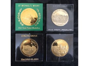 22 Karat Gold Plated Collectible Coins & Solid Proof Medallions