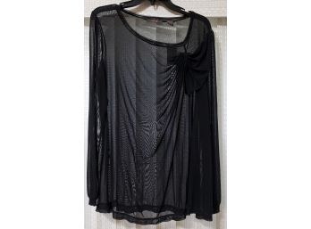 Heather B Black Top Size XL - New WIth Tags