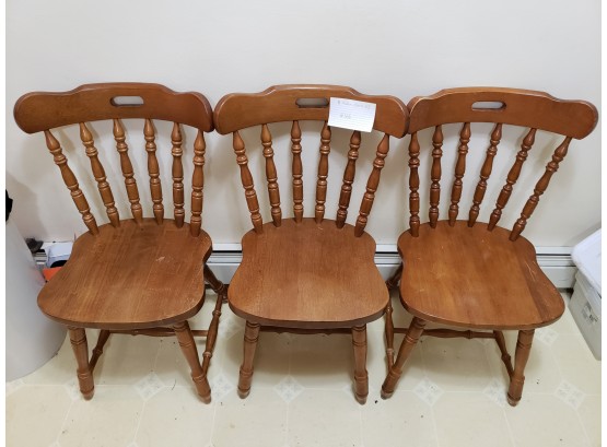 Three Wooden Chairs