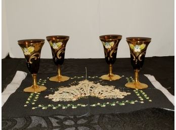 Decorative Cordial Glass Set (italy)