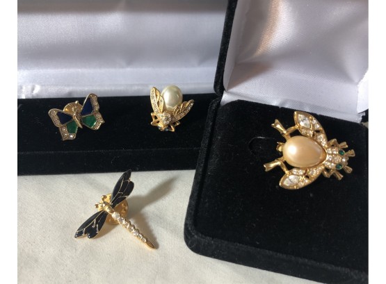 Carolee Signed Bumble Bees & Friends Brooch Collection