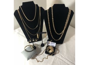 Monet Signed Goldtone Jewelry Collection