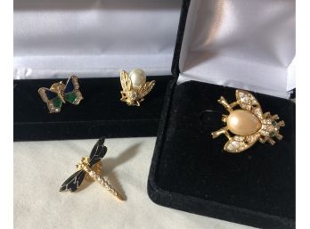 Carolee Signed Bumble Bees & Friends Brooch Collection