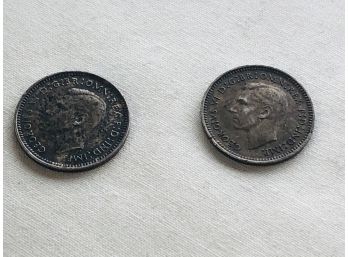 Vintage Three Pence 1943 Australia Silver Coins