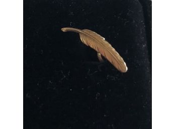 Men's 14K Gold Feather Tie Tack (0.9 Grams)