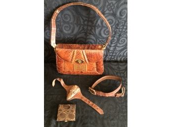 Vintage Genuine Alligator Bag & Accessories