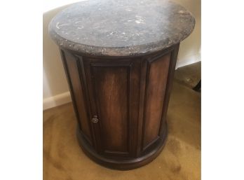 Vintage Marble Top Accent Table/cabinet