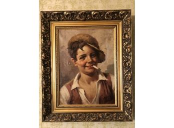 Vintage Signed Oil On Canvas By Antonio Vallone