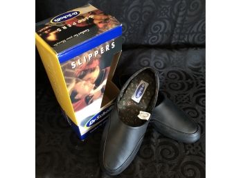 Men’s Dr. Scholl’s Leather Slippers - NEW IN BOX!