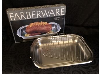Farberware Stainless Steel Roasting Pan & Rack - NEW IN BOX!