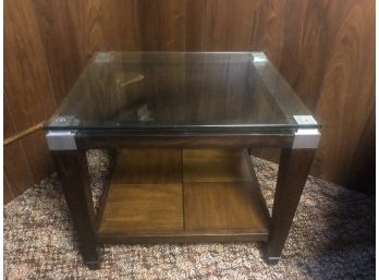 Glass Top Accent Table By Bassett