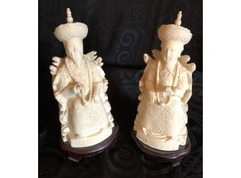 Asian Hand Carved Ivorine Figurines