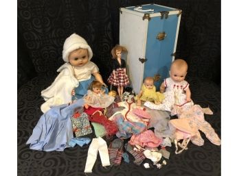 Vintage Dolls, Case, Clothing & Accessories