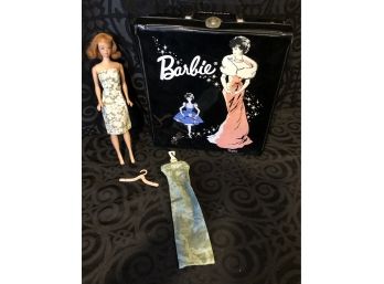 Vintage Barbie Case, (1950s) Midge Doll (1962) & Accessories