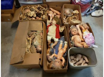 Large Antique Dolls, Parts, & More!  LOT 1