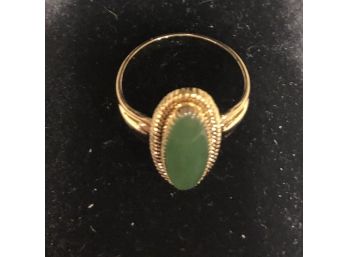Ladies Sterling Silver Jade Ring