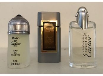 Cartier Perfume (3) Mini Bottles Lot 4