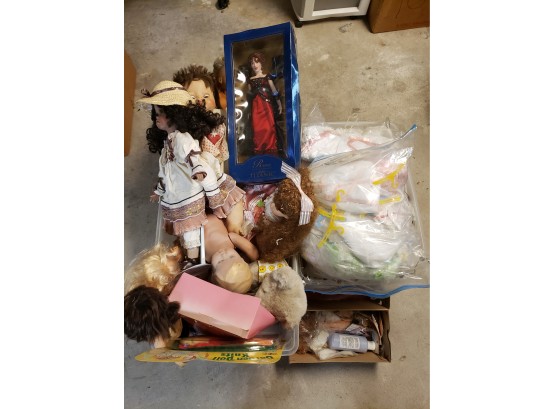 Dolls, Parts, Clothing & More Lot# 167