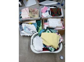 Five Boxes Of & Fabric Lot# 235