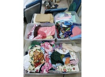 Five Boxes Of & Fabric Lot# 234