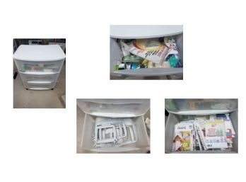 Plastic Cabinet, Patterns, & More!  Lot# 202