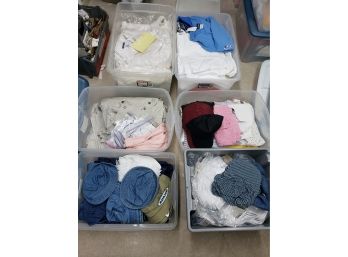 Six Boxes Of Clothes & Hats To Embroider - Lot# 239