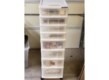 Cabinet With Miscellaneous Craft Supplies Lot#70