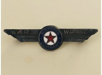 Sterling Vintage War Worker Pin (1.8 Grams)