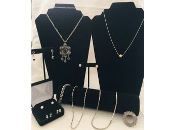 Silvertone & Crystal Jewelry Collection